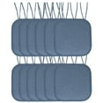 thumbnail image 1 of Herringbone Memory Foam 16 x 16 Chair Pad With Ties Blue 12 Pack, 1 of 3