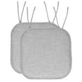 thumbnail image 1 of Herringbone Memory Foam 16 x 16 Chair Pad With Ties Gray 2 Pack, 1 of 2