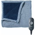 Herringbone Microplush Heated Throw