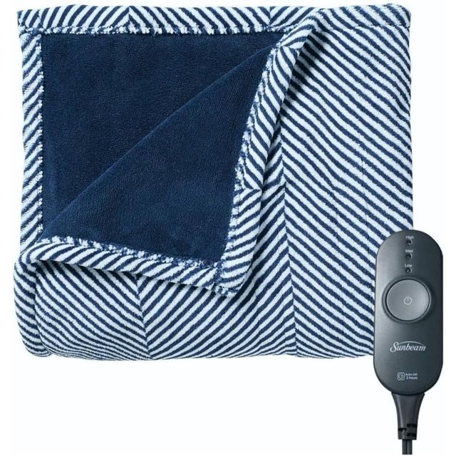 Herringbone Microplush Heated Throw