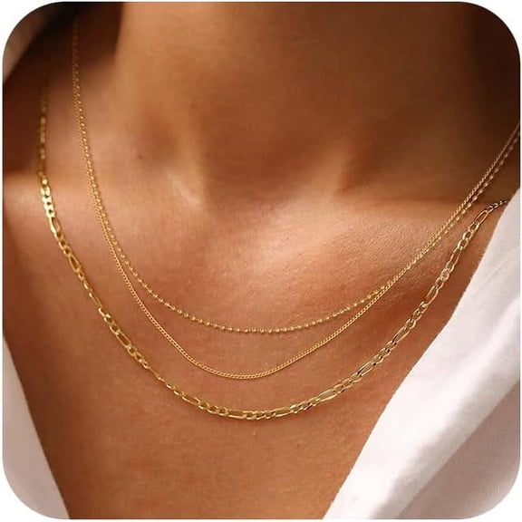 Herringbone Necklace For Women,Dainty Gold Necklace,14K Gold Plated Snake,Gold Chain Choker Necklaces,Simple Gold Layered Necklaces,Gold Jewelry Gift For Women[Z1851]