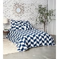 thumbnail image 1 of Herringbone Patch Indigo Full/Queen Quilt, 1 of 6