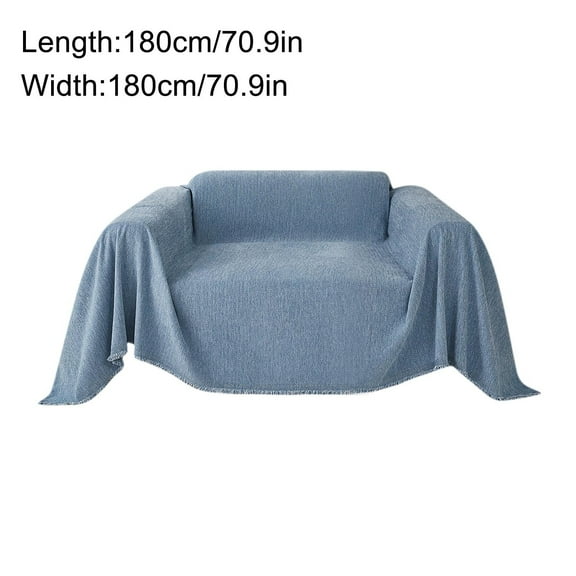 Herringbone Pattern Sofa Cover | Four-Season Universal Fit | Soft Skin-Friendly Fabric | Machine Washable | Wrinkle Resistant | Decorative Throw for Sofa, Bed & Chair