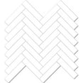 thumbnail image 1 of Herringbone Peel and Stick Backsplash Tile - 10 Sheets Thassos White PVC Self Adhesive Tiles Stick on Wall Tile for Kitchen, Bathroom and Fireplace(Matte), 1 of 10