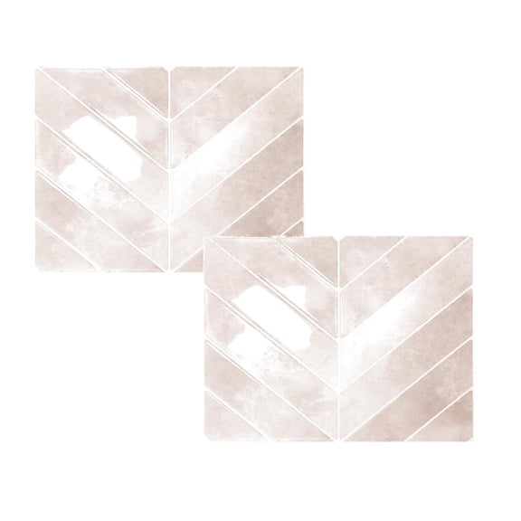 Herringbone Peel and Stick Backsplash, 11.4”×9” Stick on Wall Tiles, Self Adhesive Tile Sticker for Kitchen Backsplash and Bathroom 2PCS