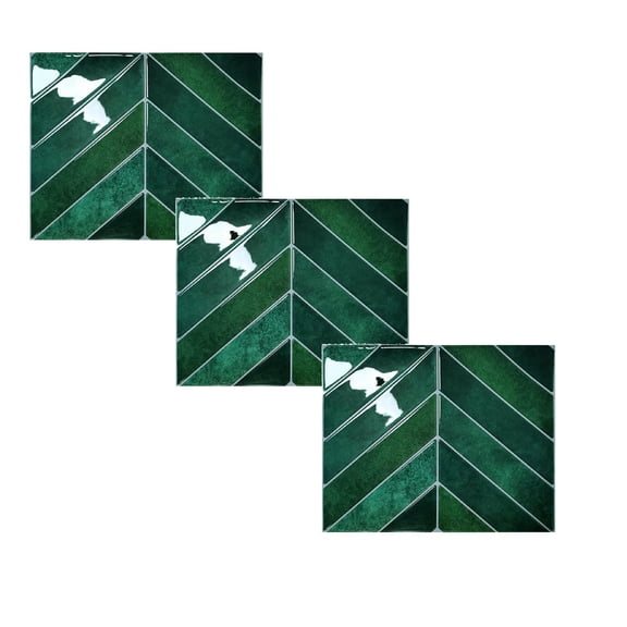 Herringbone Peel and Stick Backsplash, 11.4”×9” Stick on Wall Tiles, Self Adhesive Tile Sticker for Kitchen Backsplash and Bathroom 3PCS