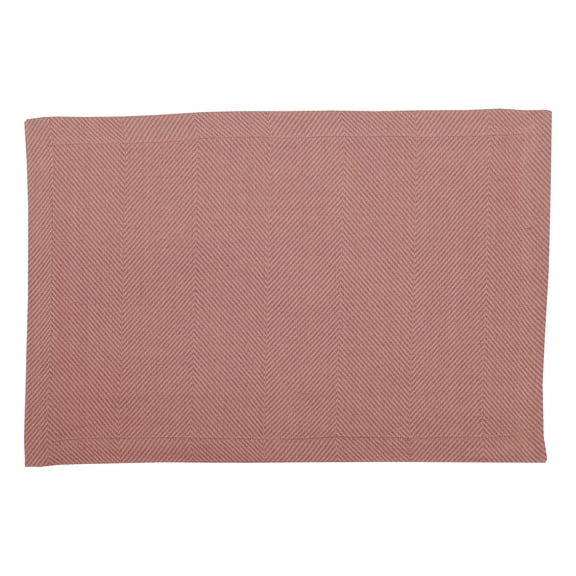 Herringbone Rust Cotton Woven Placemat Set Of 6
