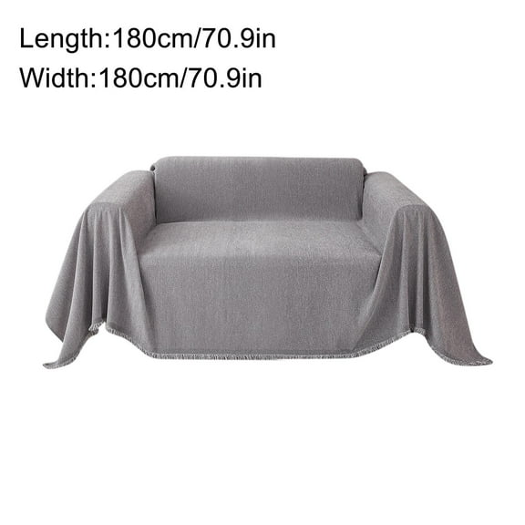 Herringbone Sofa Towel Cover for Four Seasons, Wrinkle-Resistant Skin-Friendly Throw Blanket for Couch Protection and Living Room Decor, Machine Washable Universal Fit