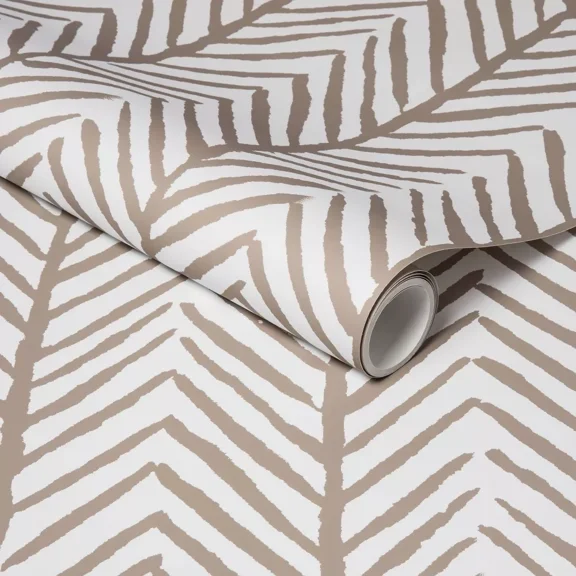 Herringbone Stripe Peel & Stick Wallpaper Tan