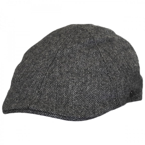 Herringbone Wool Blend Duckbill Ivy Cap - XL - Gray