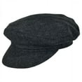 thumbnail image 1 of Herringbone Wool Blend Fiddler's Cap - XXL - Charcoal, 1 of 1