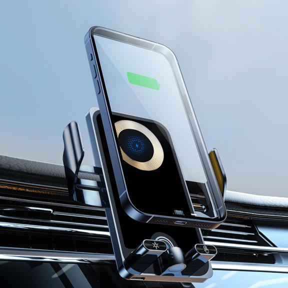 Herrklp 66W Fast Charging Navigation Infrared Induction Magnetic Suction Interface Intelligent Charging Car Wireless Charger Bracket,Car Accessories