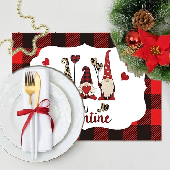 Herrklp Christmas, Christmas Series New Year Placemats Living Room Western Tableware Insulation Mats Restaurant Mood Layout Table Mats Linen Printed Insulation Mats Western