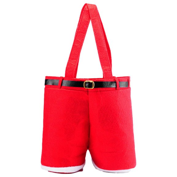 Herrklp Christmas Gift Bags, Bag Santa Pants Style Bag Lovely Cute Treat Bags Stocking Tree Filler Sacks Stocking Xmas Gift Christmas Decorations