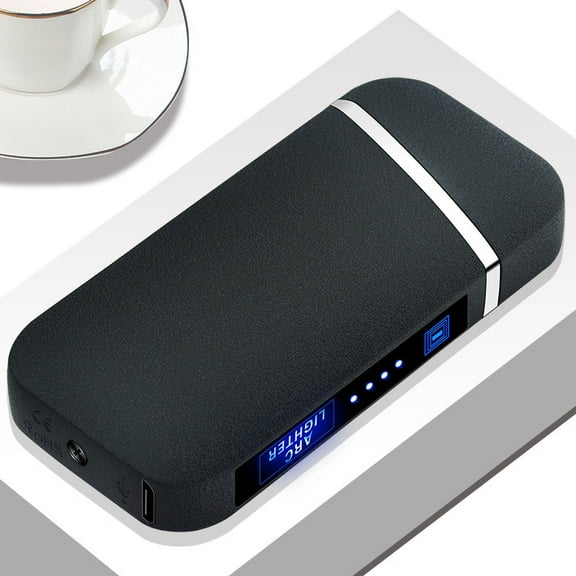 Herrklp Electric Lighter, Gift Box Cigarettes USB Charging Rechargeable Flameless Collectible Lighter