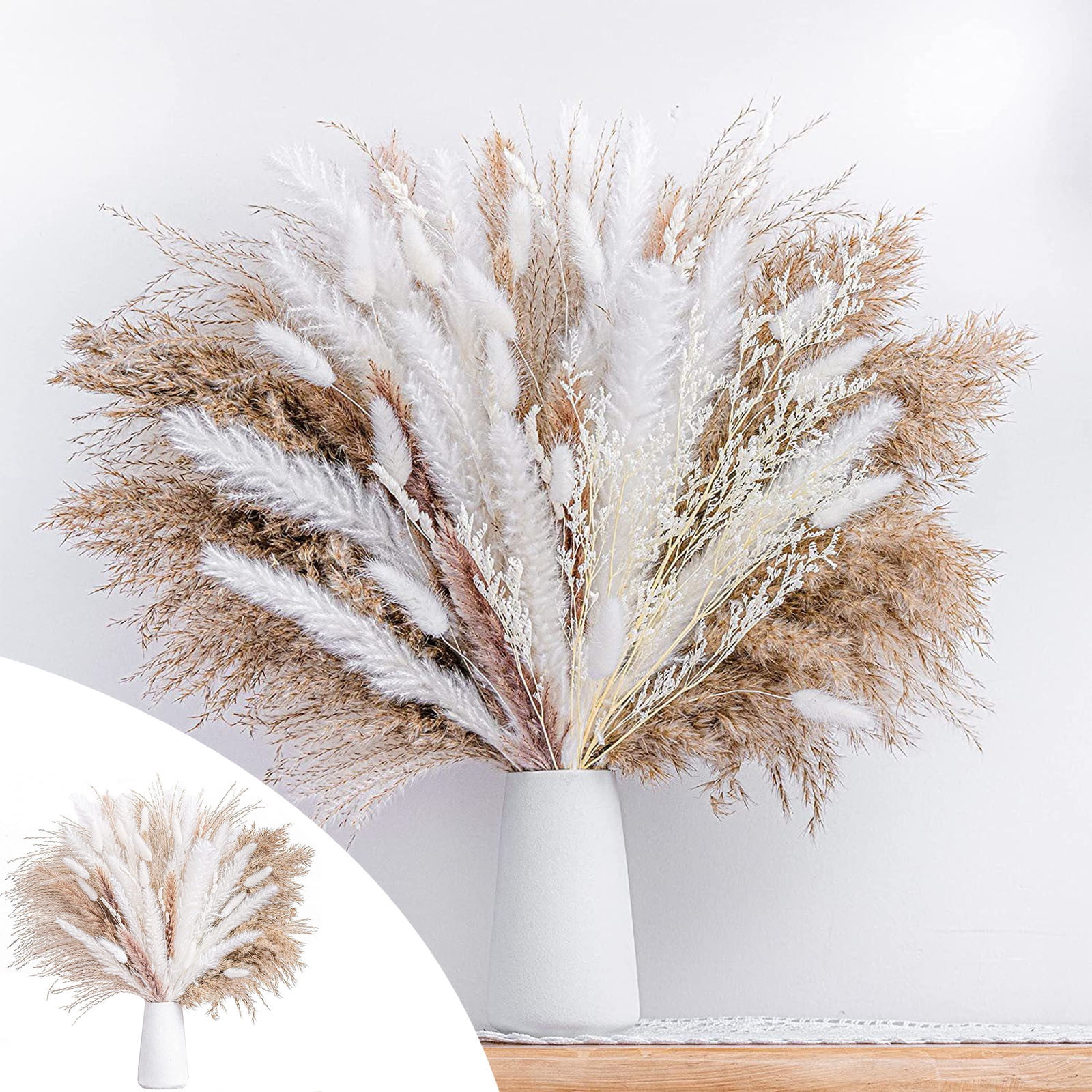 Dried Rabbit Tail Grass (Lagurus Ovatus) - 50 Stems, ~43 Cm, Natural Pampas For Home Decor - View #4