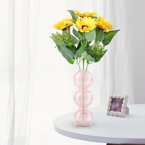Herrklp Home Decor Glass Bubble Flower Base Vase Glass Planter Airplant