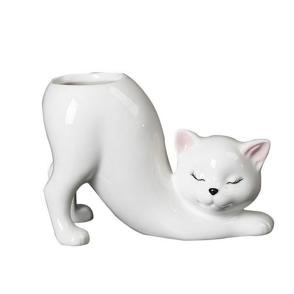 Herrklp Home Decor Independence Station Explosion Cute Ceramic Tail Column Planter