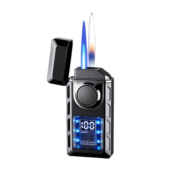 Herrklp Lighter, Intelligent Voice Controlled Fire Lighter With Battery Display Visible Window Direct Charging And Bright Fire Lighter