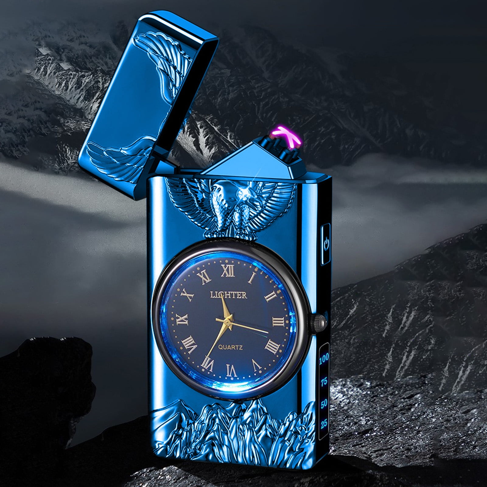 Herrklp Lighter, Plasma Lighter USB Rechargeable Electronic Windproof