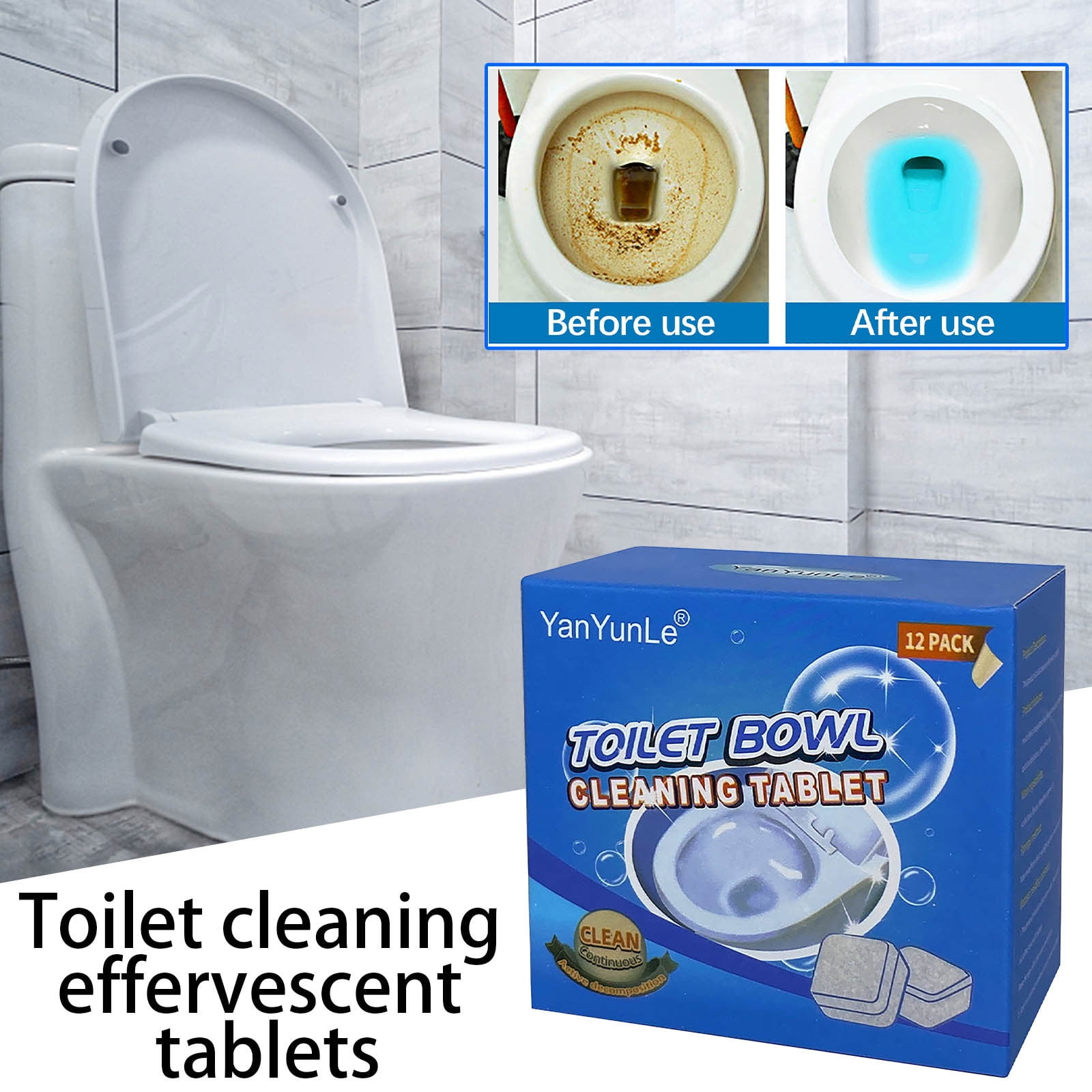 Herrklp Toilet Bowl Cleaners, Toilet Cleaner For Household Use