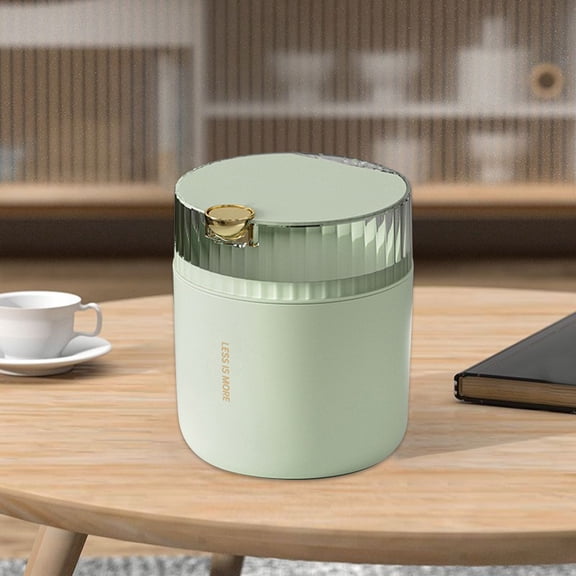 Herrklp Trush Can, Desktop Trash Can Living Room High Value Waste Basket Household One Button Press With Lid Large Capacity Office Plastic Plastic Trash Can