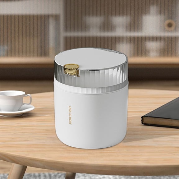 Herrklp Trush Can, Desktop Trash Can Living Room High Value Waste Basket Household One Button Press With Lid Large Capacity Office Plastic Plastic Trash Can