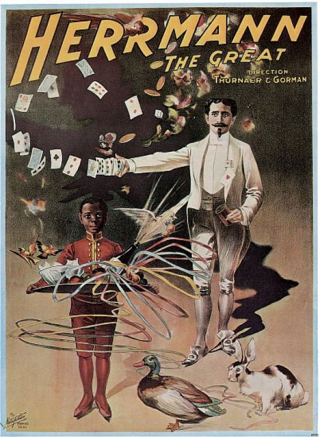Herrmann The Great Card Magic Canvas Art - (36 x 54)