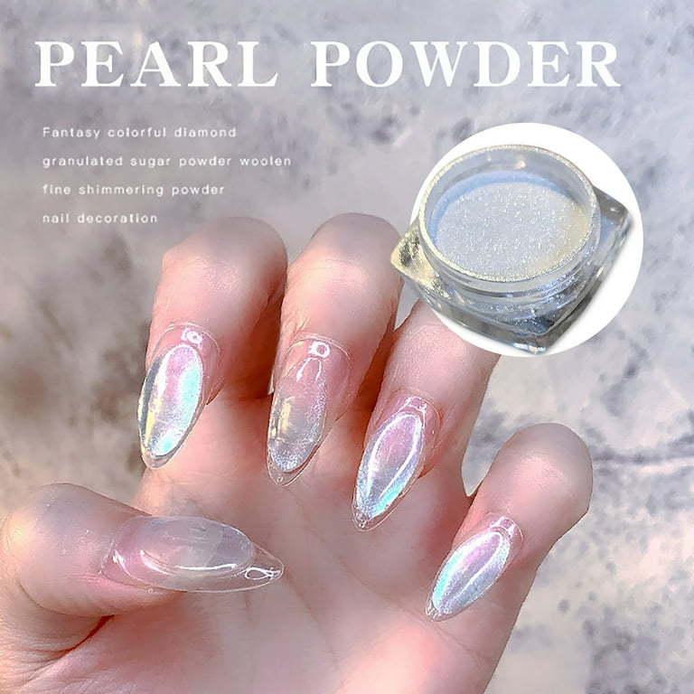 Herrnalise 1 Box Holographic Nail Glitter Powder Nail Art Flakes Decoration Chrome Nail Dust Tip Manicure