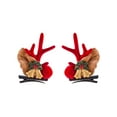 thumbnail image 1 of Herrnalise 1 Pair Christmas Hair Clips,Cute Christmas Reindeer Hair Clip,Red Brownn Deer Horn Barrettes for Women Girls Christmas Hair Accessories, 1 of 7