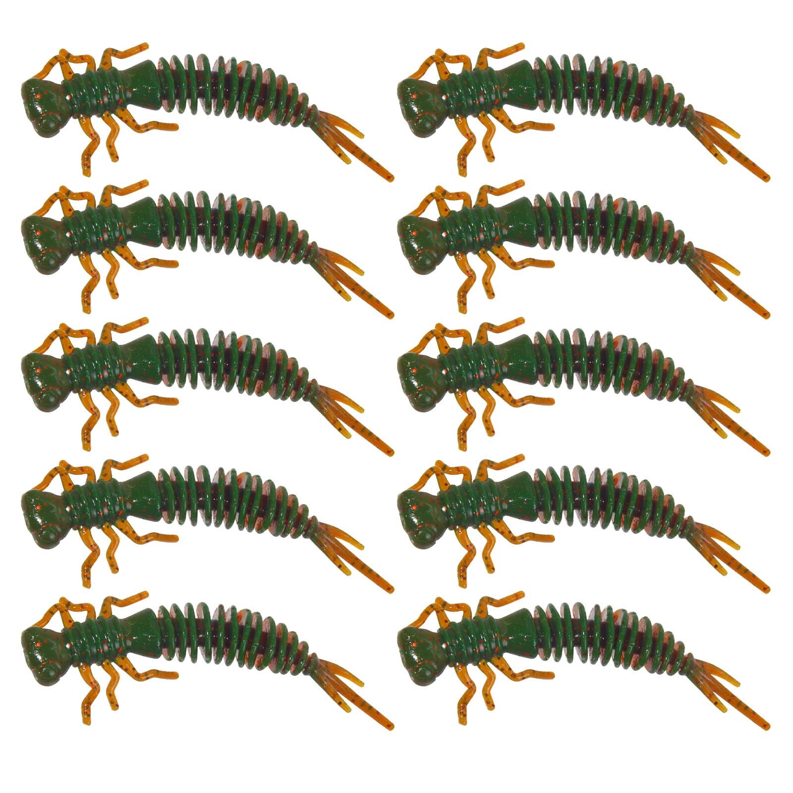 Herrnalise 10PCs Dragonfly Larva Soft Silicone Fishing Lures for Bass, Trout,  Soft Plastic Fishing Lure Sinking Deepwater Fishing Accessories for  Saltwater Freshwater 