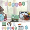 thumbnail image 1 of Herrnalise 12 Pieces Easter Tiered Tray Decorations,Rustic Easter Decor Gnome Bunny Rabbits Eggs Farmhouse Wooden Spring Sign Tray Decorative for Home Office Kitchen Farmhouse Party Tabletop, 1 of 7
