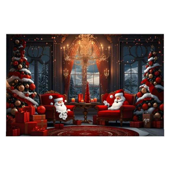 Herrnalise 16×24 Inches Living Room Floor Mats,Christmas Snowman Trees Santa Castle Winter Rugs Non Slip Bedroom Carpets Hallways Rug,Outdoor Indoor Rugs Décor