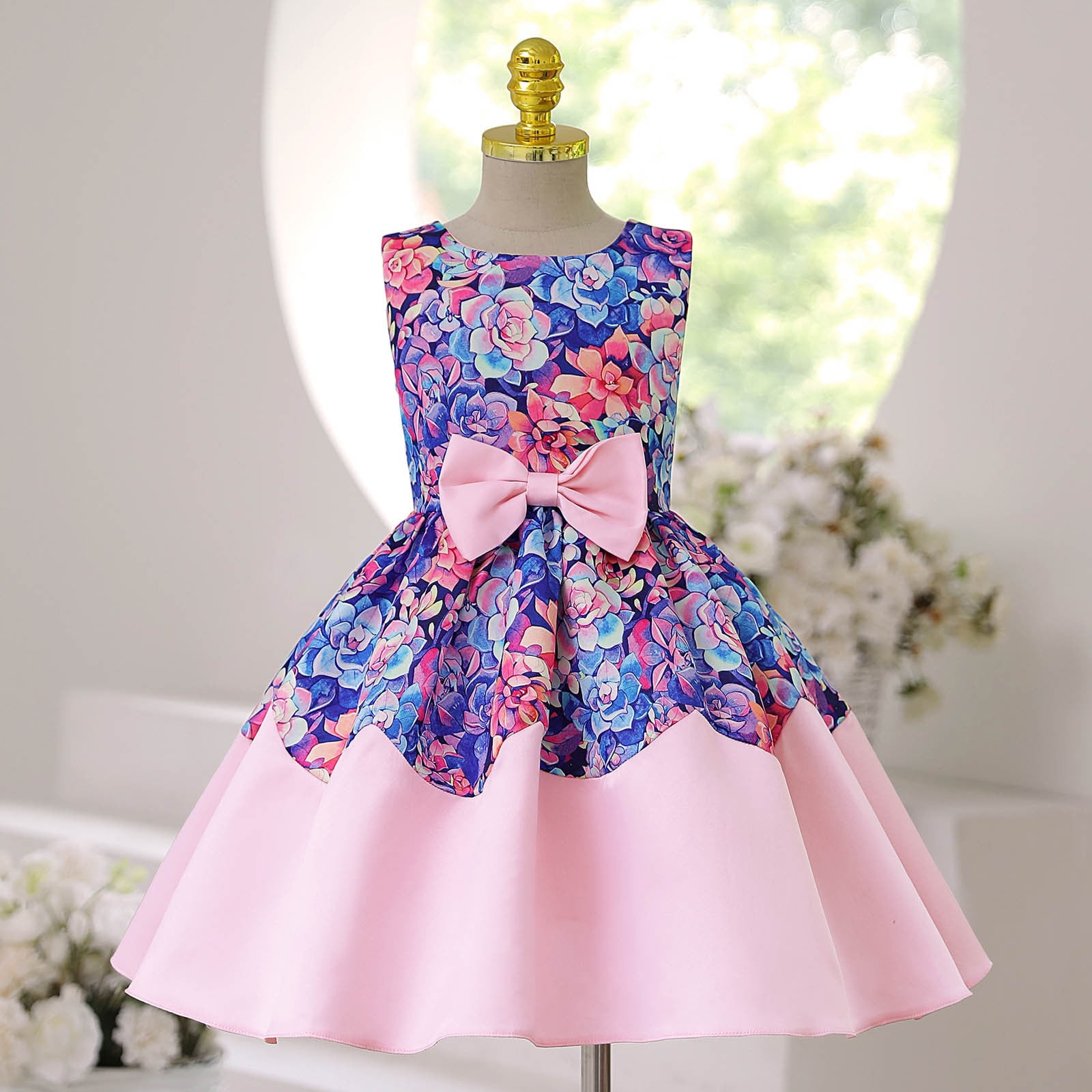 Girls Long Fancy Barbie A-Line Princess Wedding Elegant Kids Birthday Maxi  Tutu Dress Multicolor Gown 1-2Yr : Amazon.in: Clothing & Accessories