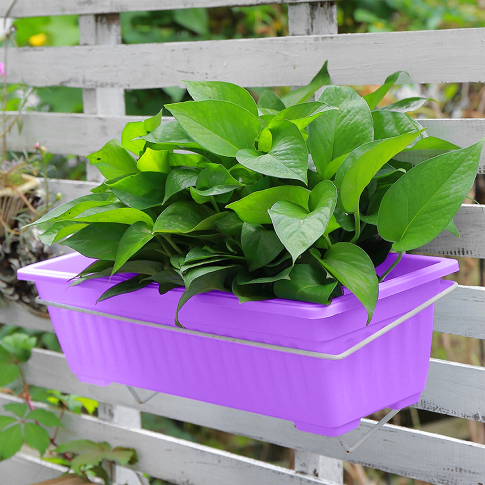 Herrnalise 2 Pcs 17"×8"×6" Rectangle Planter Box with Drainage Holes