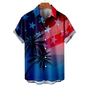 Herrnalise 2024 Patriotic Short Sleeve Button Up Shirts for Men ...