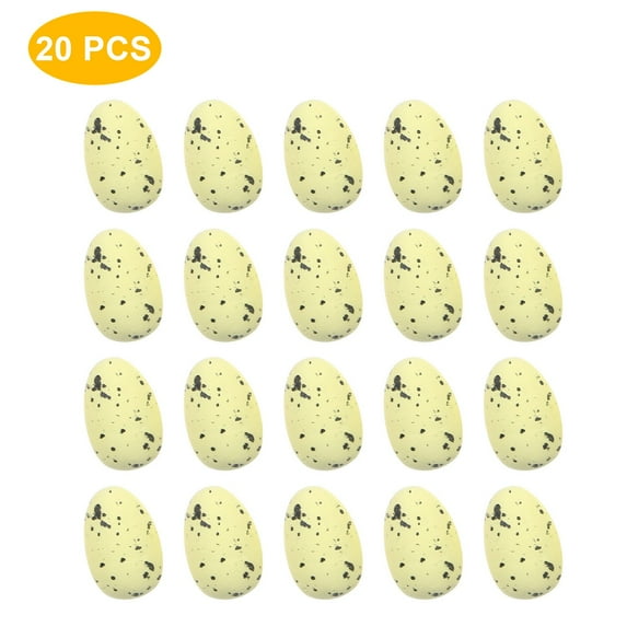 Holloyiver 20Pcs Artificial Bird Eggs Fake Foam Eggs DIY Easter Eggs for Photo Props Crafts Garden Bird Nest Decor Easter Party Decorations
