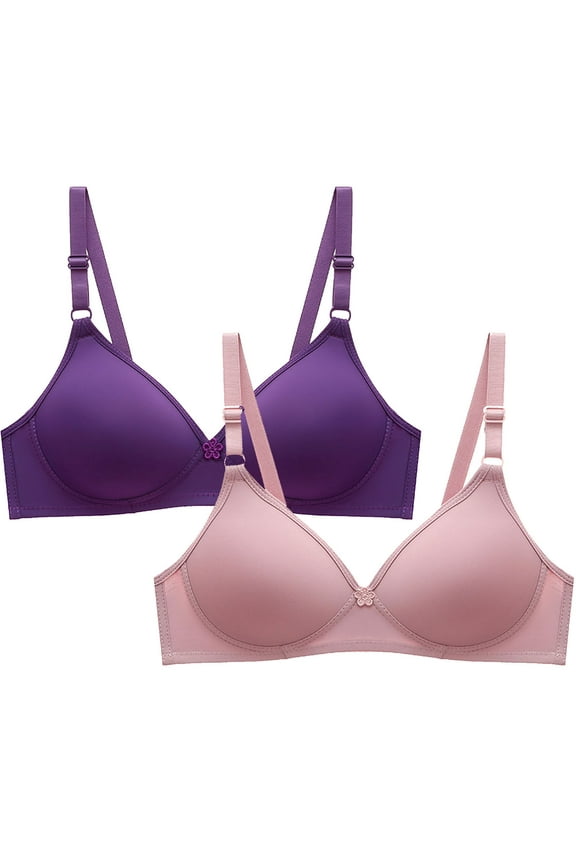 2pcs New Activewear Women's Comfort Devotion Underwire Bra, Full Coverage Convertible T-Shirt Bra