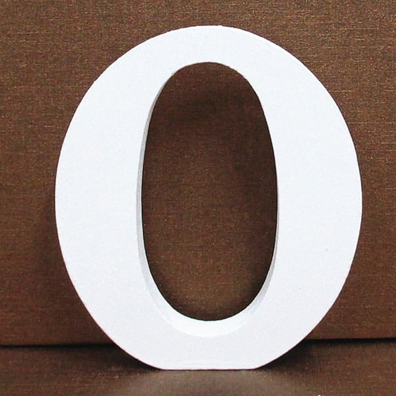 Herrnalise 3.15 Inch White Standing Wooden Letters,Unfinished Wood Letters Wooden Alphabet Letters Slices Sign for DIY Crafts Projects,Party Birthday Wedding Home Wall Decor,O