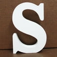 thumbnail image 1 of Herrnalise 3.15 Inch White Standing Wooden Letters,Unfinished Wood Letters Wooden Alphabet Letters Slices Sign for DIY Crafts Projects,Party Birthday Wedding Home Wall Decor,S, 1 of 8