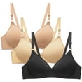 thumbnail image 1 of Herrnalise 3pcs New Activewear Women's Comfort Devotion Underwire Bra, Full Coverage Convertible T-Shirt Bra, 1 of 4