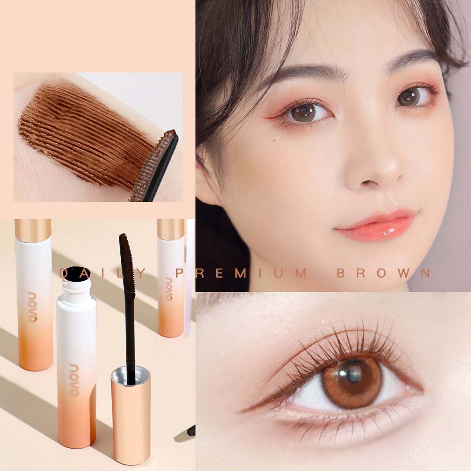 Herrnalise 4D Silk Fiber Lash Mascara,Natural Waterproof Smudgeproof