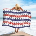 thumbnail image 1 of Herrnalise 4th of July Independence Day American Flag Beach Towel,28"×56" Soft and Quick Dry Large Microfiber Beach Towels Sand Free Beach Towel Travel Outdoor Towels for Adults Kids, 1 of 9