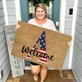 thumbnail image 1 of Herrnalise 4th of July Independence Day Letter Welcome Floormat,16"×24" Non-Slip Memorial Day Doormat Red Blue and White Rugs 4th of July Patriotic Decoration for Indoor Outdoor Home Decor,Initial A, 1 of 9