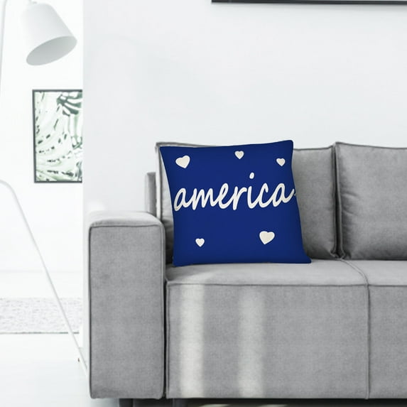 Herrnalise 4th of July Independence Day Pillow Covers,18"x18" Independence Throw Pillow Covers Memorial Day Patriotic Pillow Cases for Holiday Home Sofa Couch Bed Home Decor