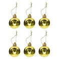 thumbnail image 1 of Herrnalise 6 Pcs 4 Inch Large Christmas Balls Set - Shiny Looking Glass Silver Christmas Tree Decoration Ornaments Shatterproof Hanging Balls for Birthday Holiday Wedding Decorations - Gold, 1 of 7