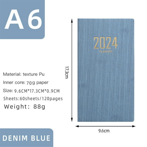 Herrnalise A6 Pocket Notebook, Small Notebook, 1 Pack Total 120 Pages,3.7" x 5.7" Pocket Notebook