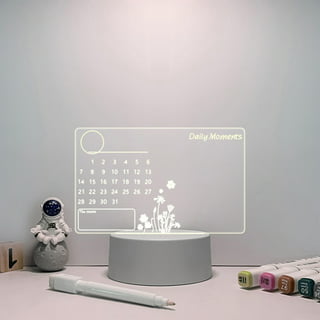 Pcapzz Acrylic Dry Erase Board LED Light up Message Board with