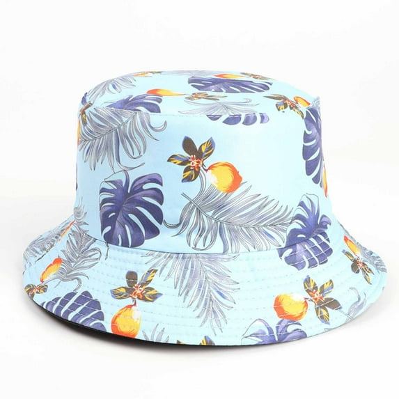 Herrnalise Adult Male And Female Fisherman Hats Leaves Printing Double Sided Fisherman Hats Wear Outdoor Sunscreen Sun Hats On Both Sides