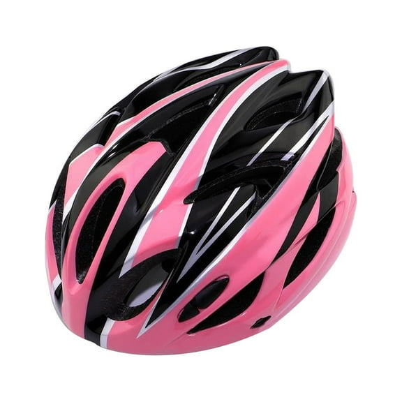 Herrnalise Adult Mountain & Road Bicycle Helmets,Lightweight Breathable and Adjustable Cycling Riding Helmet with Visor for Adult Women and Men,with Suggested Fit 22.5 to 24.5 inches - Pink Black